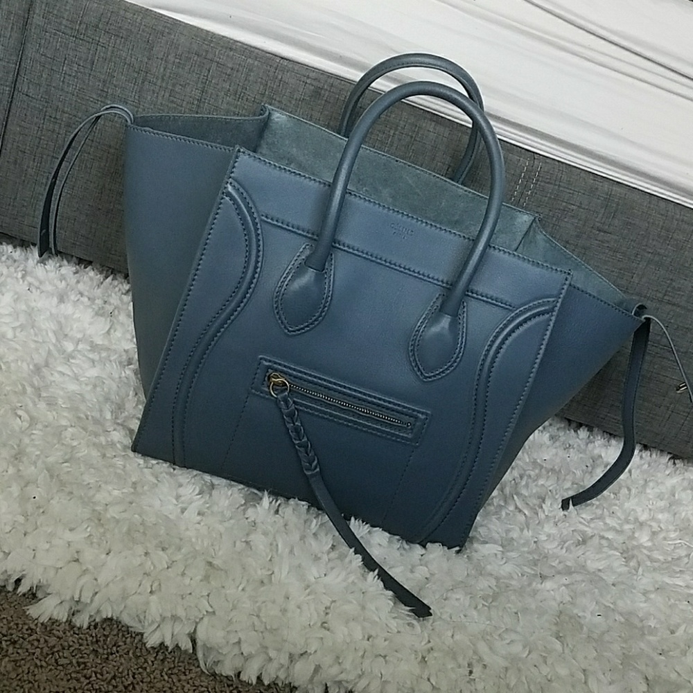 Antique blue Celine phantom AUTHENTIC