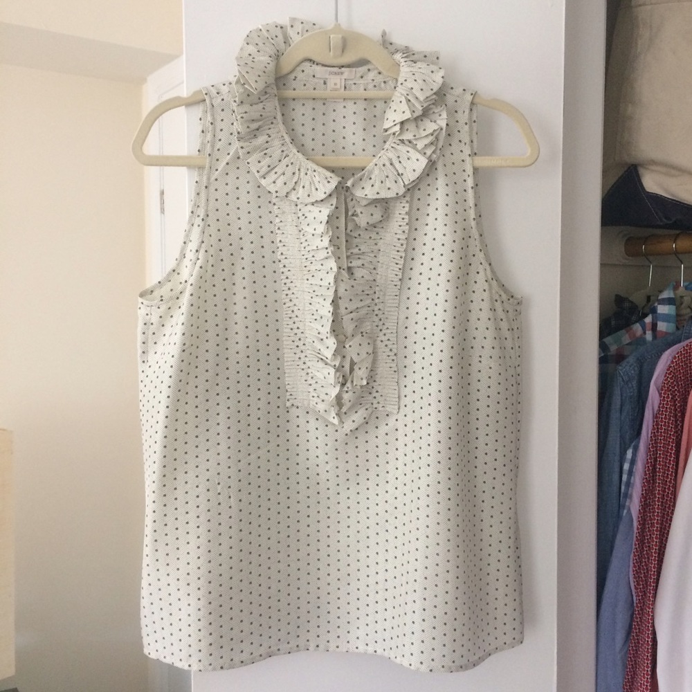 J.Crew Victoria Ruffle Silk Tank Camisole 10