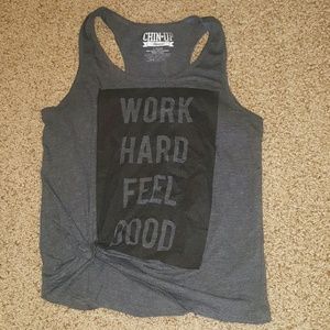 "Work Hard Feel Good" workout tank