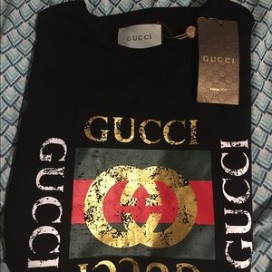 Official Gucci washed print t shirt