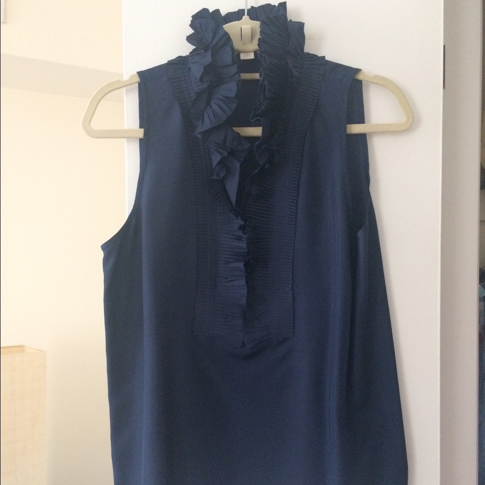J.Crew Victoria Silk Ruffle Tank Camisole 10P
