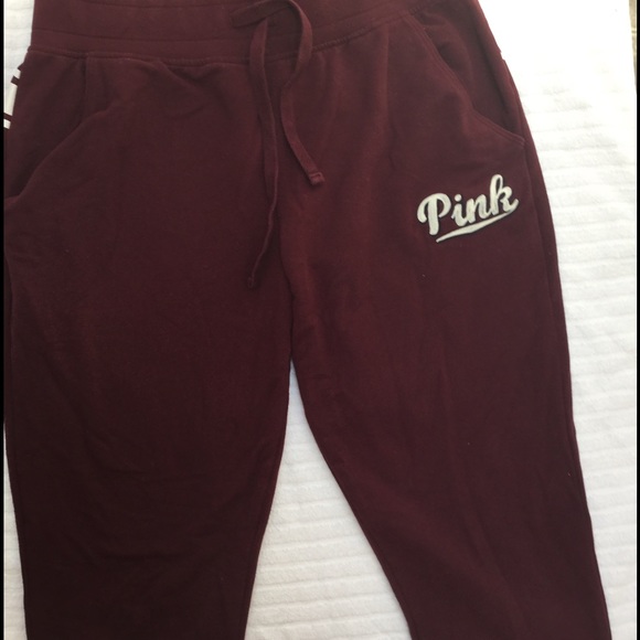 PINK Victoria's Secret Pants - VS PINK Maroon Joggers