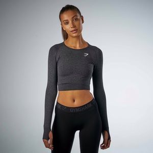 *ISO***** GYMSHARK LONG SLEEVE SEAMLESS CROP SZ MD