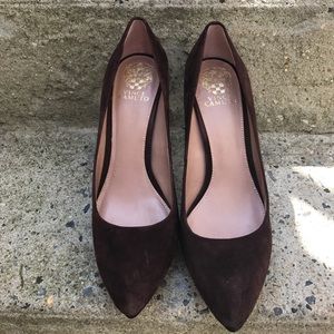Brown & Black suede Vince Camuto Heels Size 10