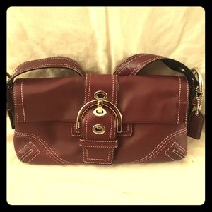 COACH small flap with buckle handbag