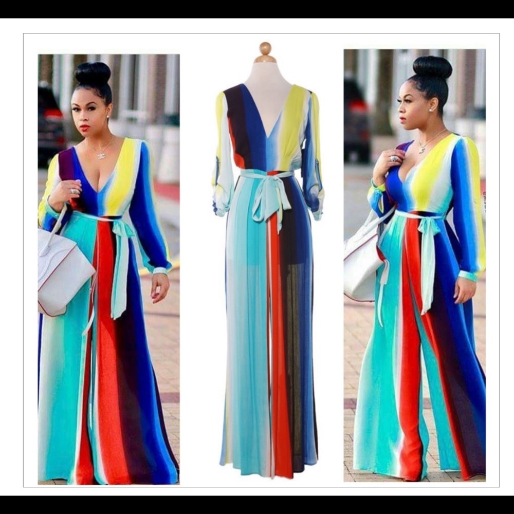 Spring Fling multi color jumpsuit