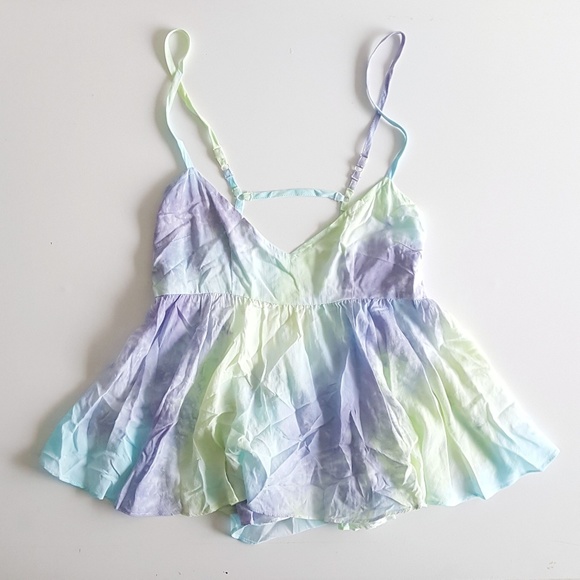 Millau Tops - NWT LF Millau Dusty Tie Dye Baby Doll Tank Top