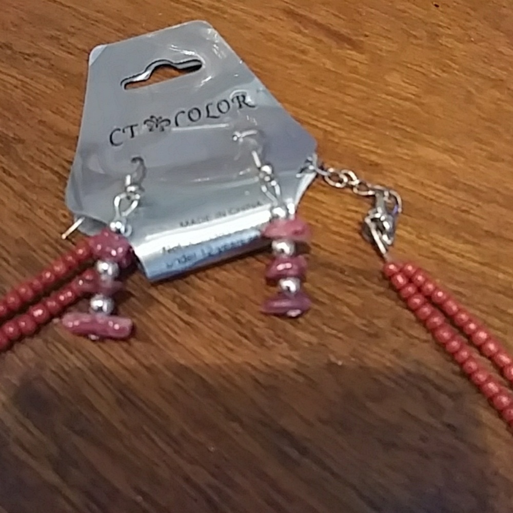 SILVER BEADED NECKLACE - Picture 2 of 4