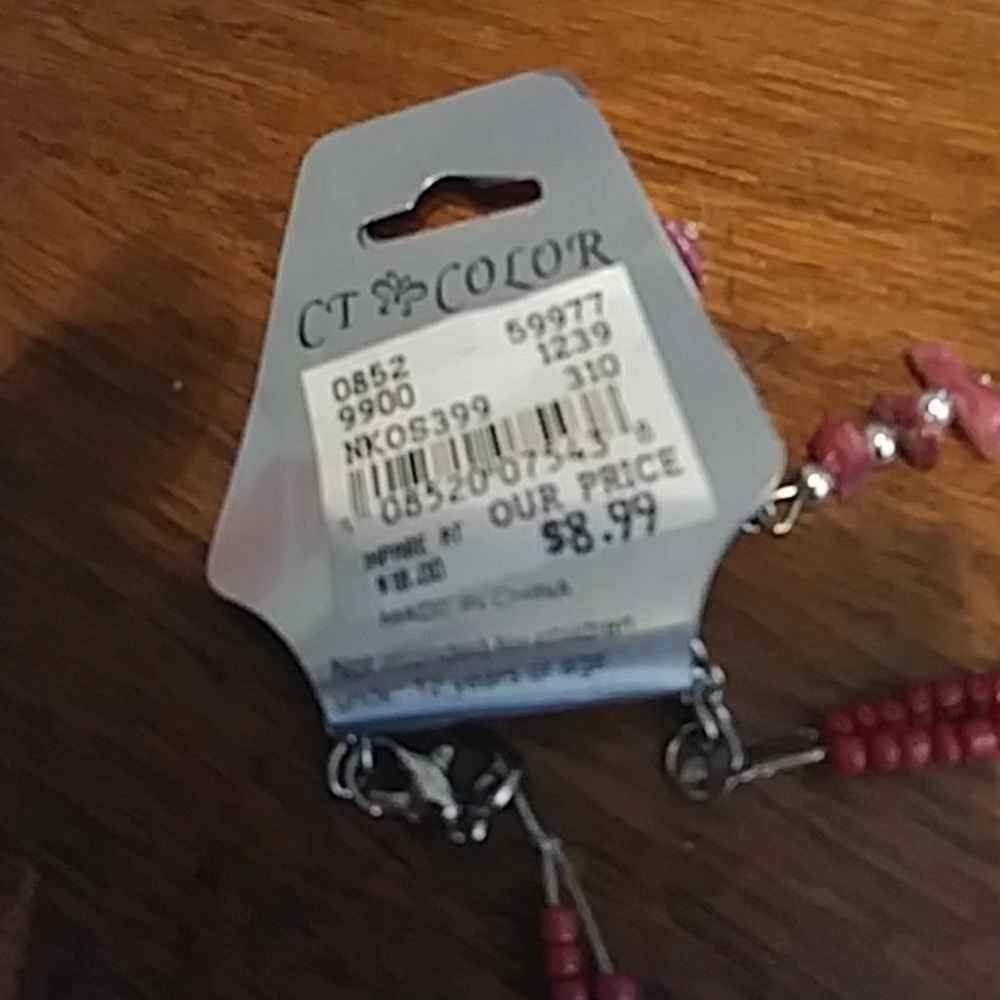 SILVER BEADED NECKLACE - Picture 4 of 4