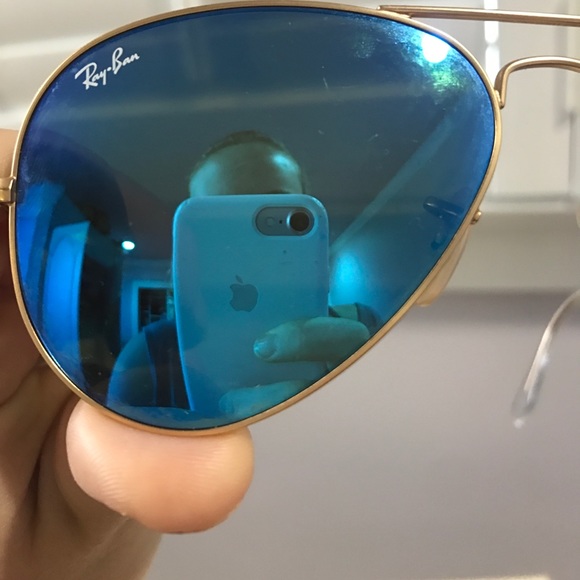 Raybans: Blue Reflector flash lenses