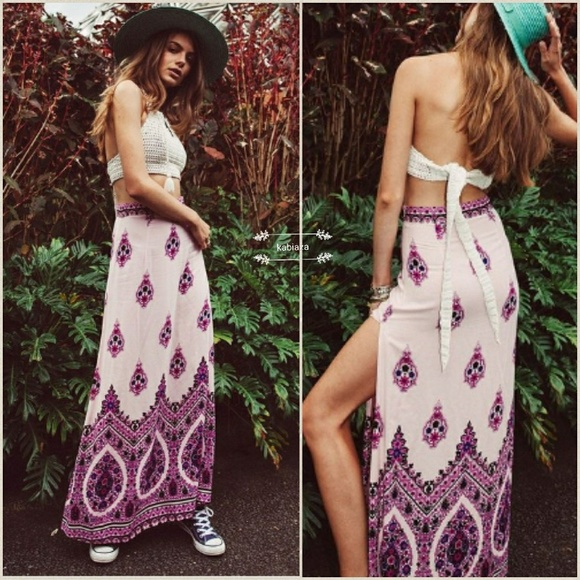 Arnhem Mandala Maxi Skirt In Peony 