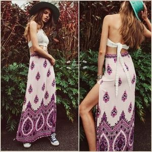 ARNHEM Mandala Maxi Skirt in Peony