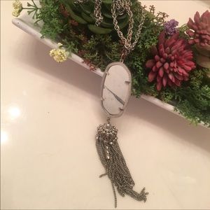 Kendra Scott white marble Rayne Necklace