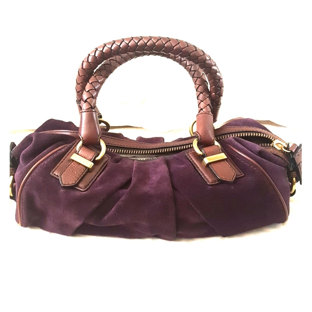 Banana Republic purple suede handbag