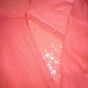 Summer Coral Cardigan & Sequined Cami Top