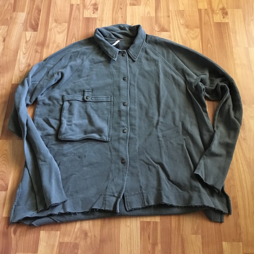 Free People Oversized Military Jacket /Sweater