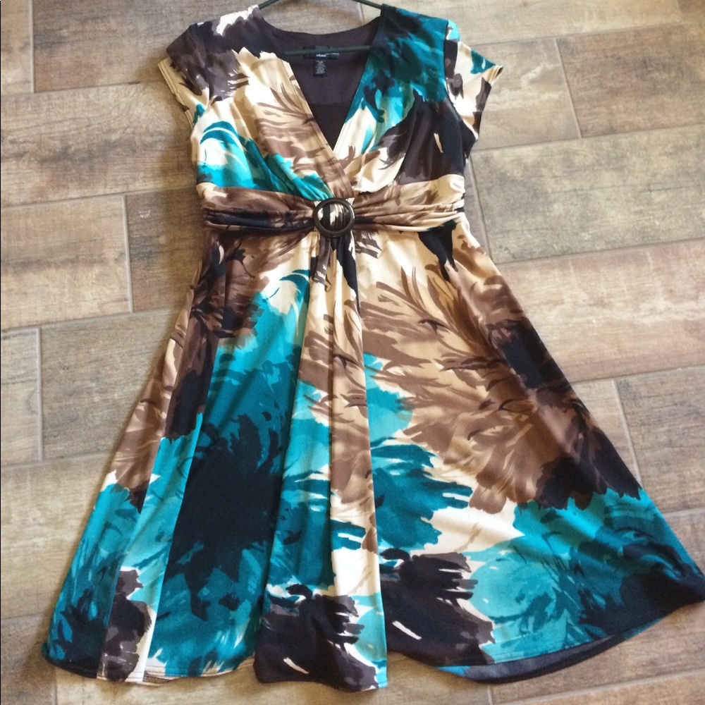 Turquoise and Chocolate Dress