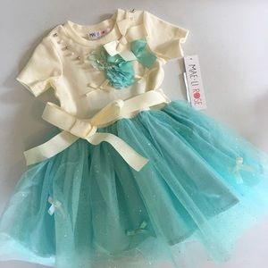 Darling blue tool dress. Size 2T.
