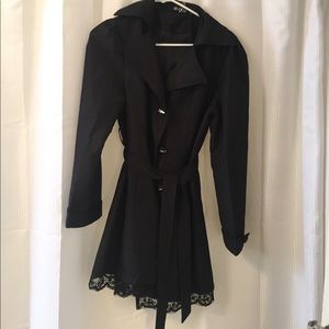 Peacoat with lace bottom