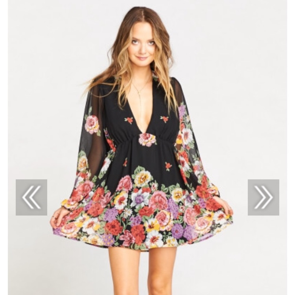 SHOW ME YOUR MUMU DAKOTA DRESS - FALLING FLORALS