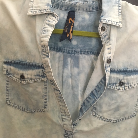 Denim partial button up - Picture 3 of 3