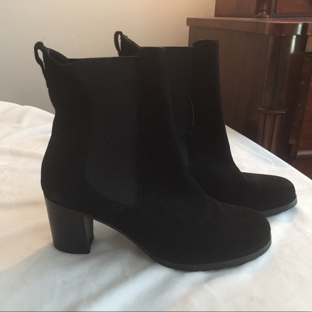 Cole Haan Black Suede Boots 9.5