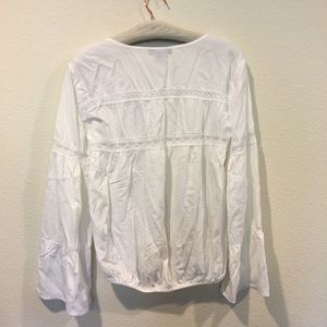 Rock & Roll Cowgirl Tops - NWT White sheer long sleeve peasant boho blouse Rock & Roll Cowgirl Tops - NWT White sheer long sleeve peasant boho blouse