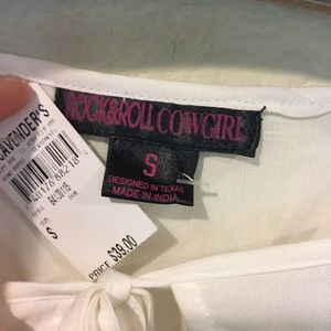 Rock & Roll Cowgirl Tops - NWT White sheer long sleeve peasant boho blouse Rock & Roll Cowgirl Tops - NWT White sheer long sleeve peasant boho blouse