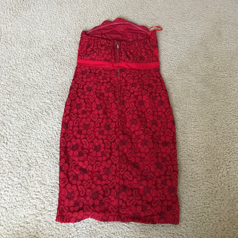 Lace Overlay Strapless Dress - Picture 4 of 4