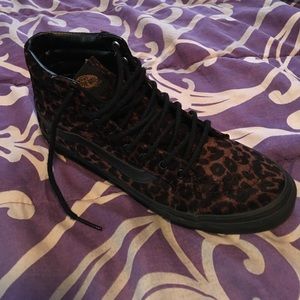 Cheetah Print Hightop Vans