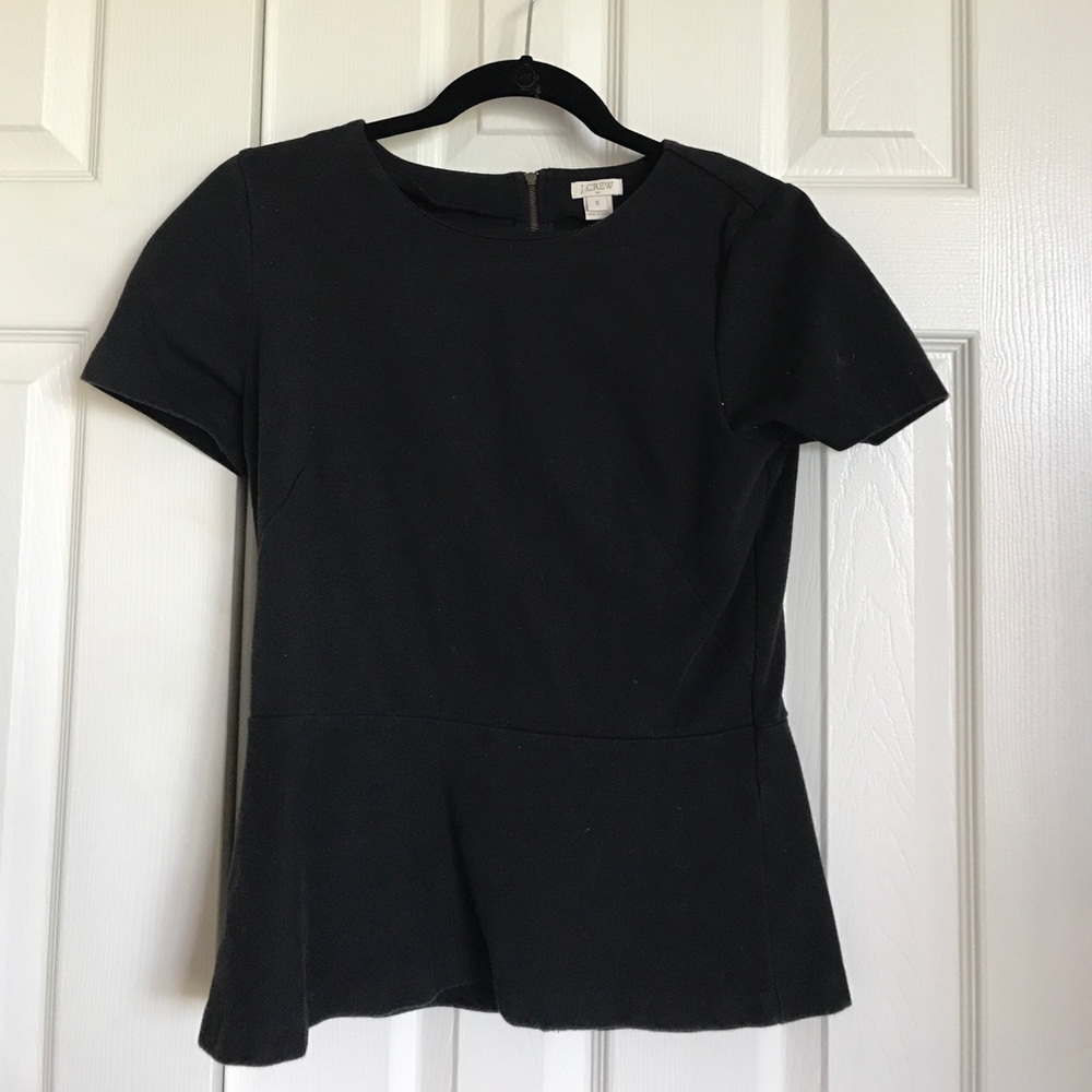 Jcrew factory black peplum top