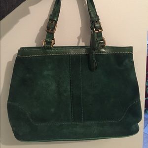 Coach emerald green handbag