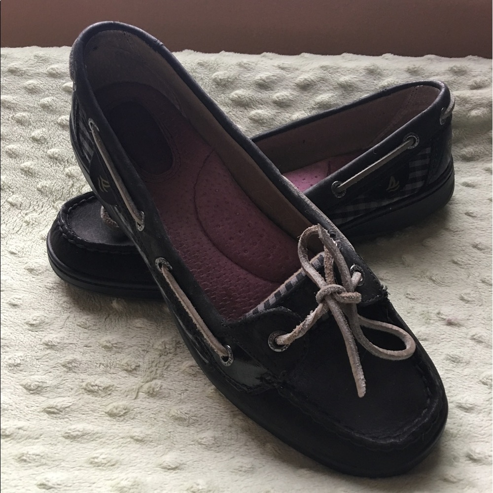 Black Sperry Boat Shoe