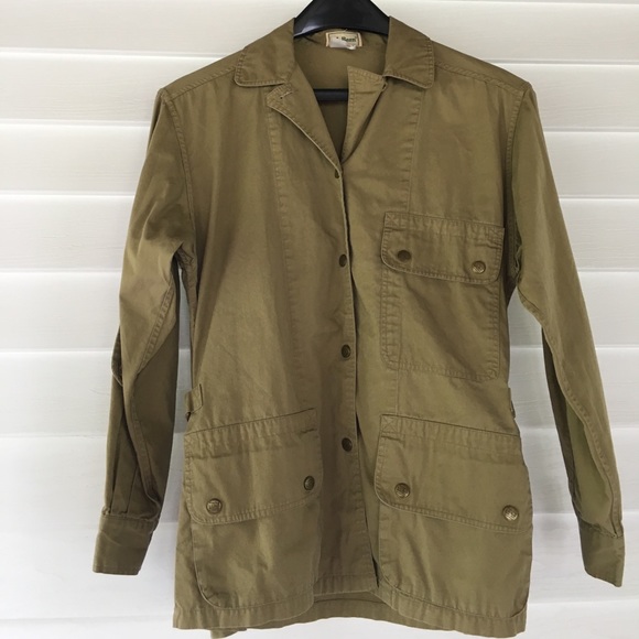 Vintage LL Bean khaki military jacket size medium - Picture 1 of 7