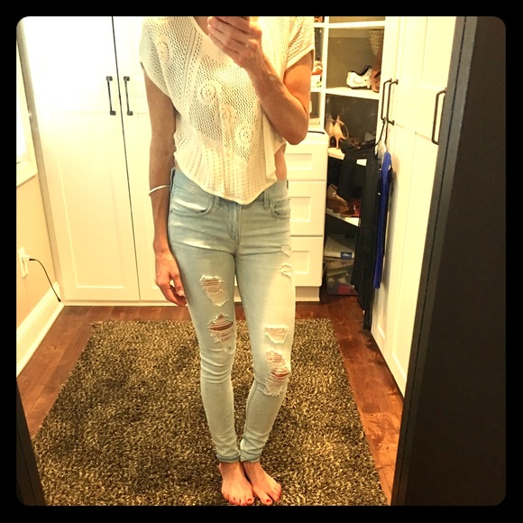 Express - Light Distressed Jeans - Picture 1 of 1