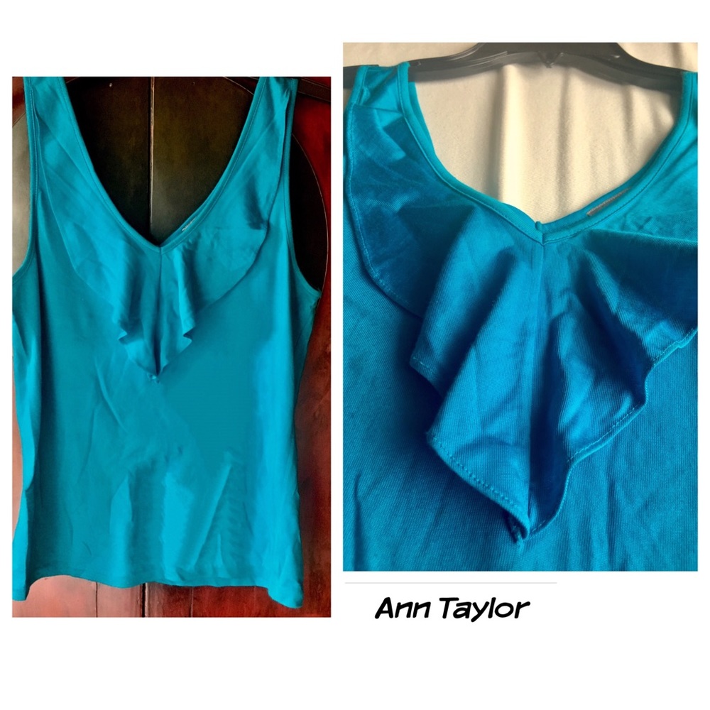 Ann Taylor blouse with ruffled neckline