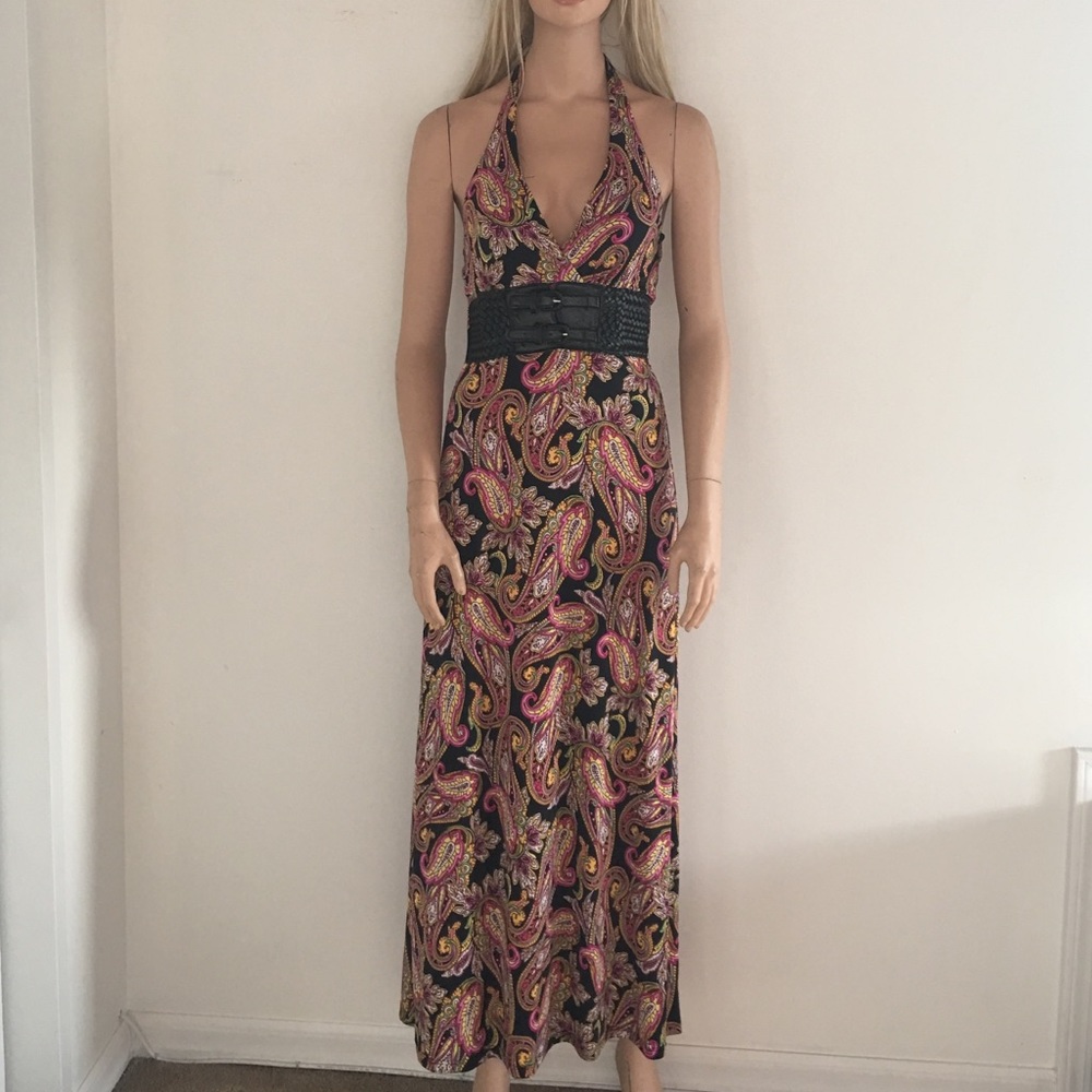 Cute Mandee Summer Multi-Color Paisley Maxi Dress