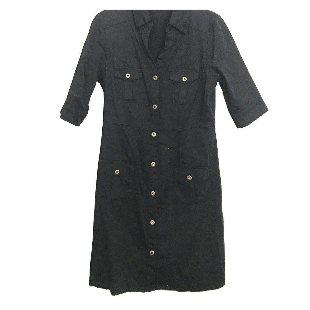 Black shirt dress
