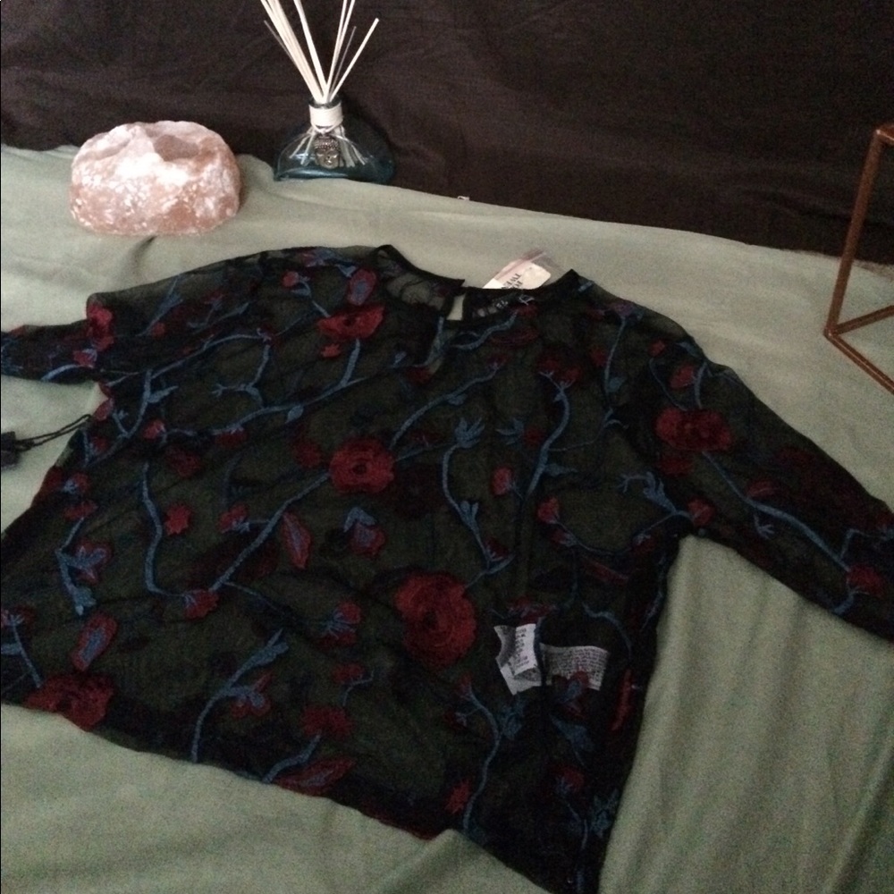*Brand New* Forever 21 Rose 🌹 Embroidered Mesh