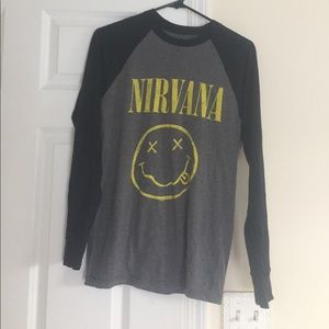 Nirvana along Sleeve T-Shirt