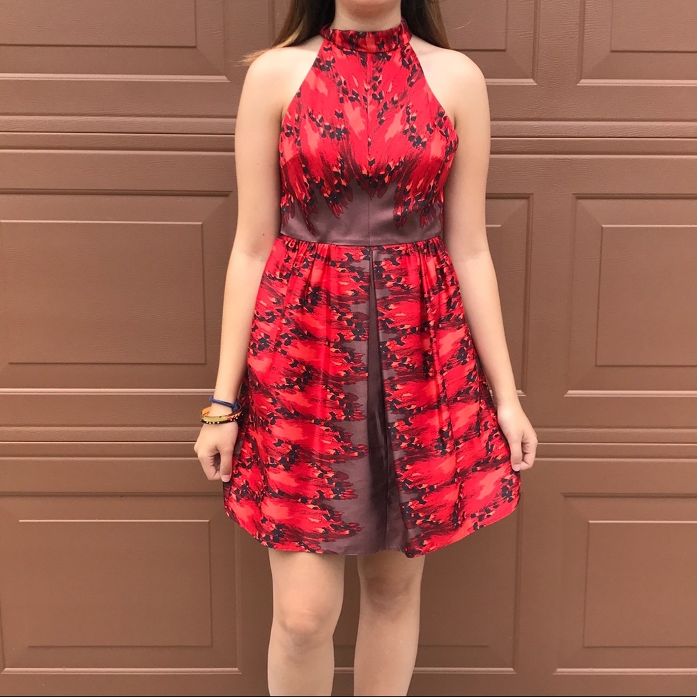 Tibi Red Rococo Print Dress - Picture 1 of 4