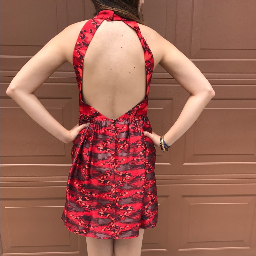 Tibi Red Rococo Print Dress - Picture 2 of 4