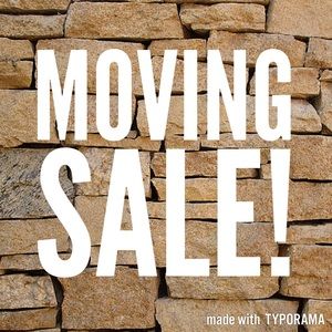 MOVING DISCOUNTS!