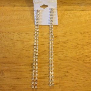 Crystal long earring