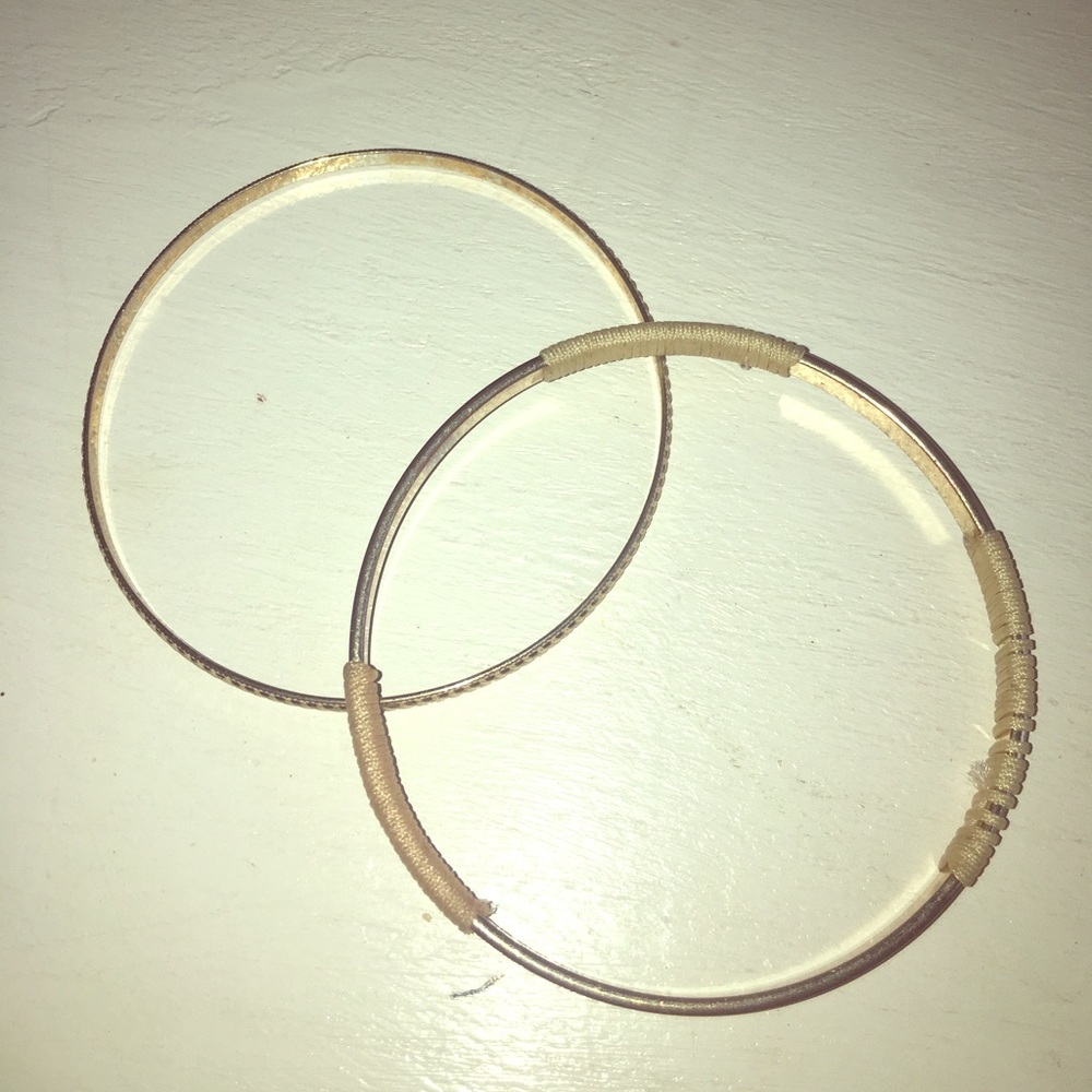 Two gold bracelets