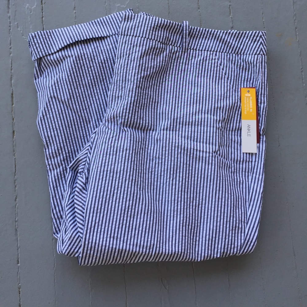 Merona Seersucker Ankle Pants Size 18 NWT