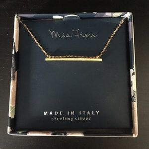 Mia Fiore Gold dipped bar necklace