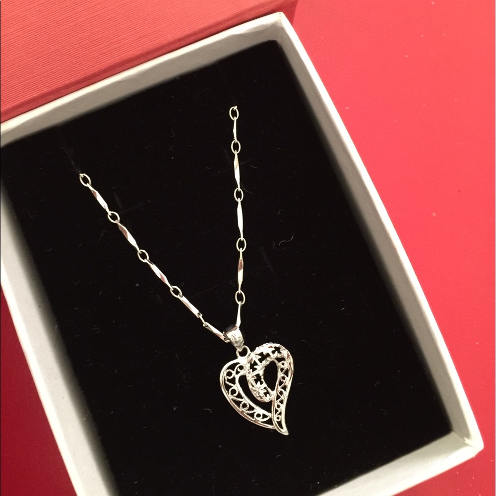 New silver s925 necklace-heart