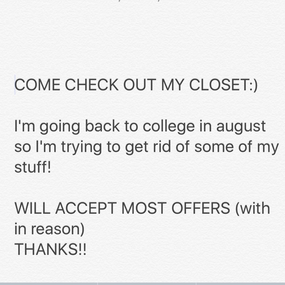 MY WHOLE CLOSET!! PLEASE GIVE ME AN OFFER