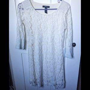 White Lace Style & Co. Petite Dress
